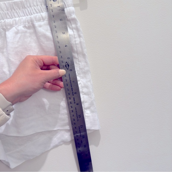 HIHO Designed In BVI Tortola - White Garden Shorts Size S 100% Linen - Picture 4 of 10